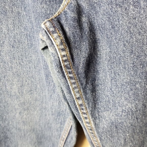 Levi's 550 Relaxed Tapered Leg High Rise Dark Wash Mom Jeans-Size 14 - Picture 4 of 9